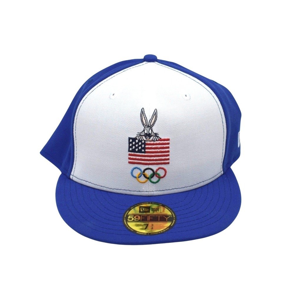 New Era 59FIFTY Looney Tunes Bugs Bunny Olympics Team USA 7 3/4 Fitted Hat NWT